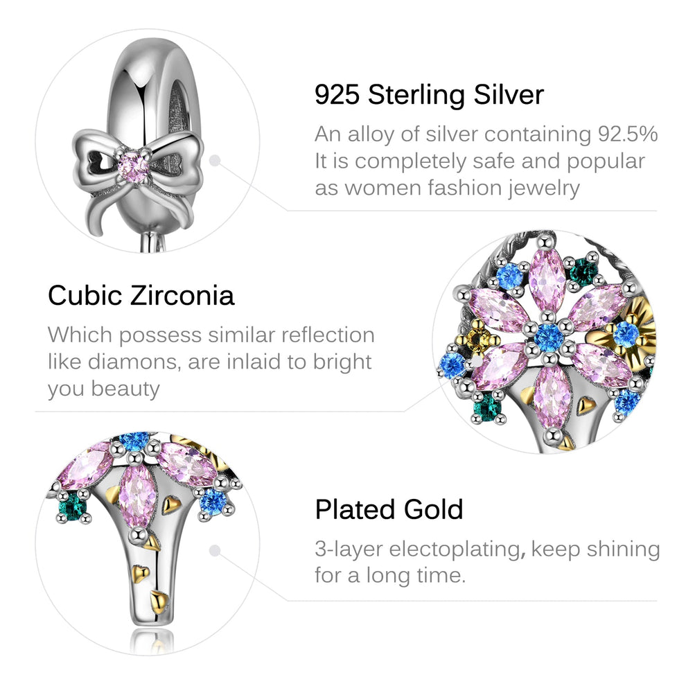 925 Sterling Silber Elegante Warm Bouquet Halskette